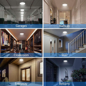 Radar Sensing LED Ceiling Light 18W Lighting Fixture with Remote-White