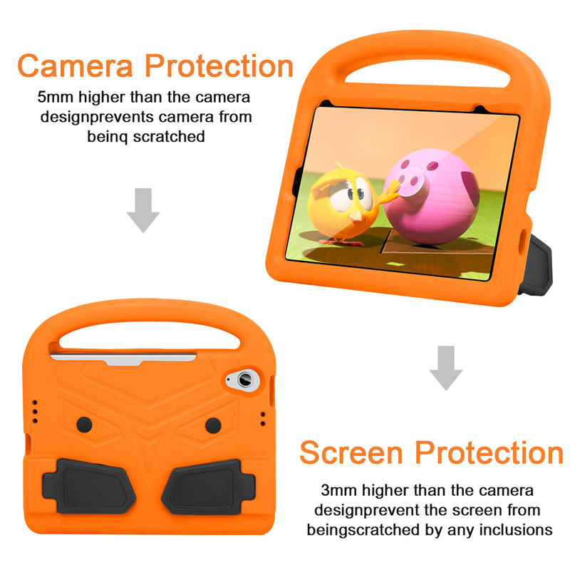 Sparrow iPad Case Kids Safe Shockproof Handle Stand Cover For Mini6-Orange