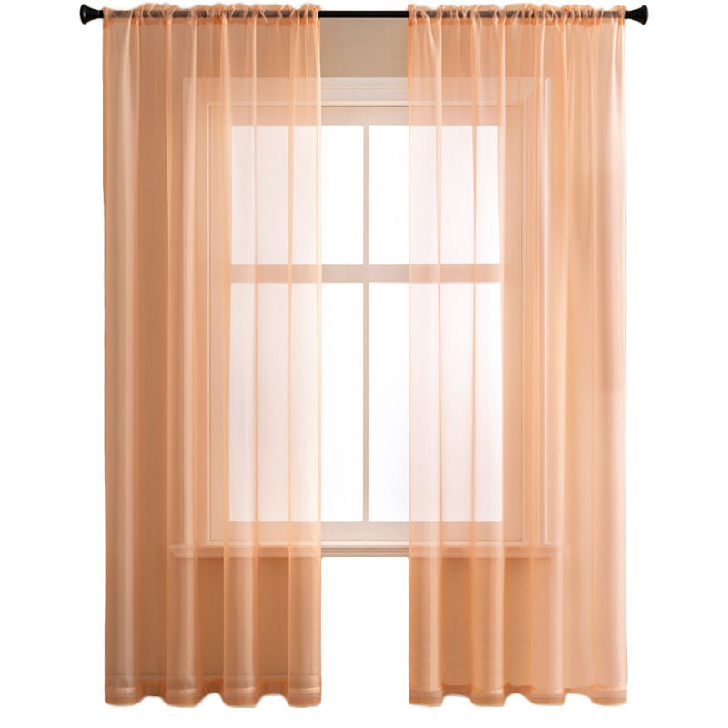 2 Panels Sheer Voile Rod Pocket Elegance Curtains for Living Room Bedroom-7