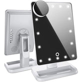 Bluetooth Makeup Mirror with10X Magnification Spot Mirror-White