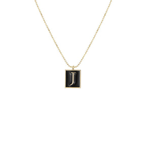 English Letters Oil Drop Pendant Necklace As Gift For Men Women-J