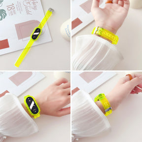 Glacier Bands with Bumper Case Jelly Transparent for Mi 8-Yellow