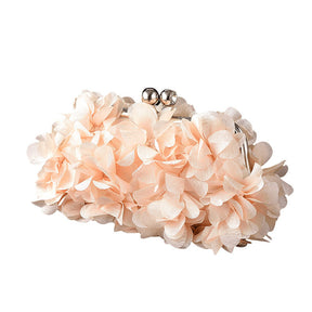 Clutch Evening Bags Floral Appliques Crossbody Bag For Women-Champagne