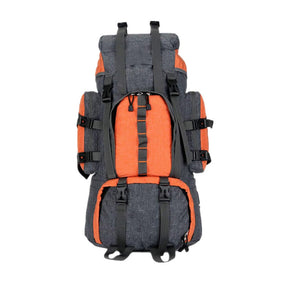 55L Backpack Internal Frame Hiking Water Resistant Travel Packs with Rain Cover-Orange