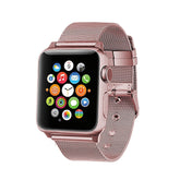 Buckle Metal Mesh Watch Watch Band For Apple Watch SE/6/5/4/3/2/1(Rose Gold)