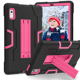 RobotB Rugged Case Shockproof With Holder for Lenovo M9 TB-310FU 2023-Navy Blue+Rose Red