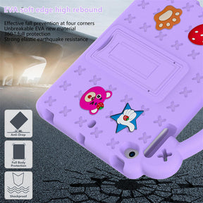 Strawberry Silicone iPad Case Shockproof with Handle for iPad Mini 1/2/3/4/5-LightPurple