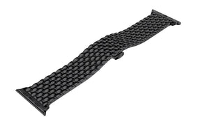 Dragon Leather Metal Watch Band For Apple Watch SE/6/5/4/3/2/1(Black)
