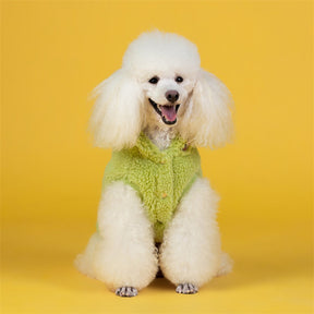 Dog Fleece Coat Hoodie Ultra Warm Thick Winter Jacket for Puppy-Green