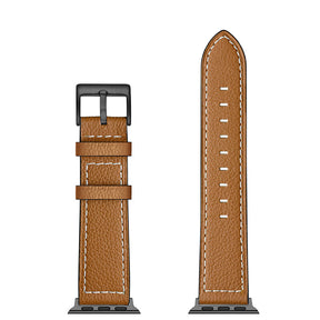 Classic Line Leather Watch Band For Apple iWatch(Camel)