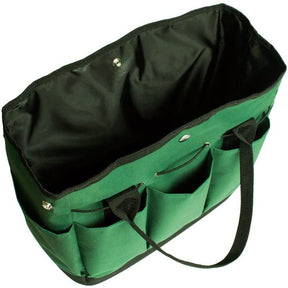 Garden Tools Bag Gardening Tote Organizer with 8 Deep Pockets for Gardener Regular Size Tools Storage -Dark Green