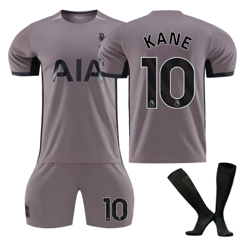 Spurs Second Away Jersey KANE #10 Soccer Jersey Kids Adult 3-Pieces Jersey Kits