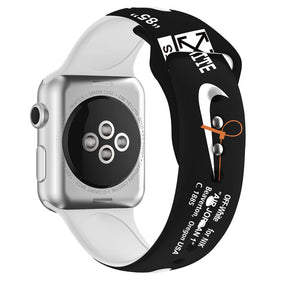 Street Fashion Printing Pattern Silicone Watchband for Apple Watch SE & Series 6/5/4/3/2/1-A15