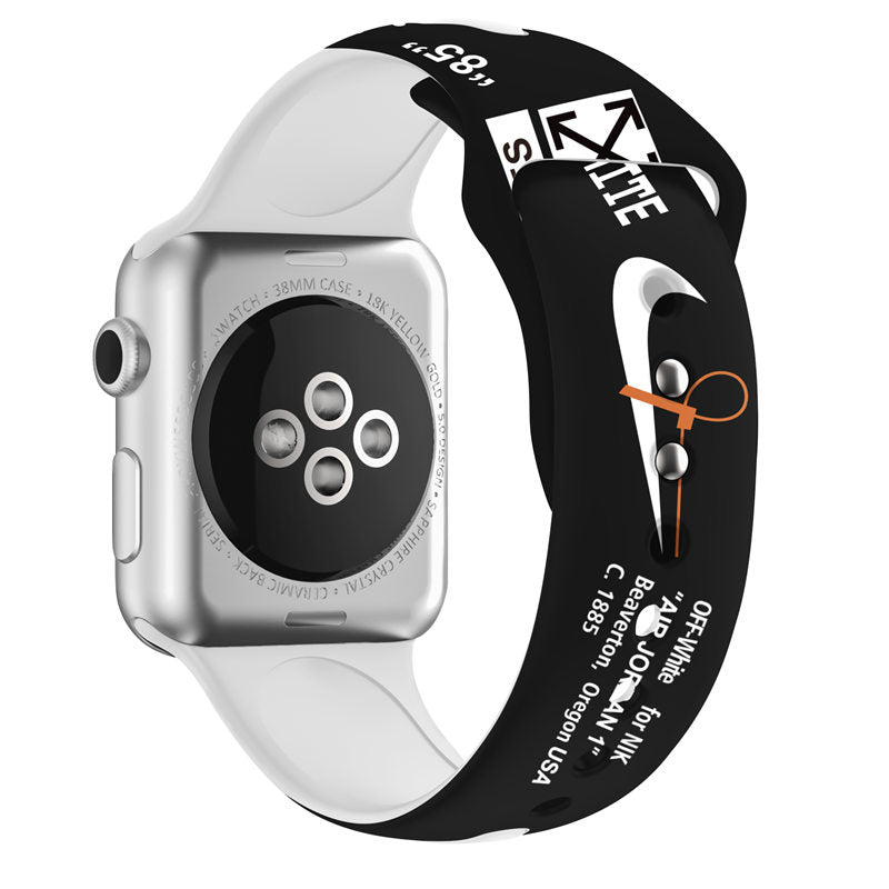 Street Fashion Printing Pattern Silicone Watchband for Apple Watch SE & Series 6/5/4/3/2/1-A15