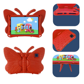 Butterfly Samsung Tablet Case for Galaxy Tab A8 10.5 Inch 2021 (SM-X200/SM-X205/SM-X207)-Red