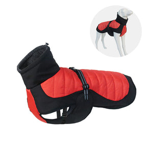 Reflective Waterproof Windproof Dog Coat Cold Weather Warm Jacket-Red