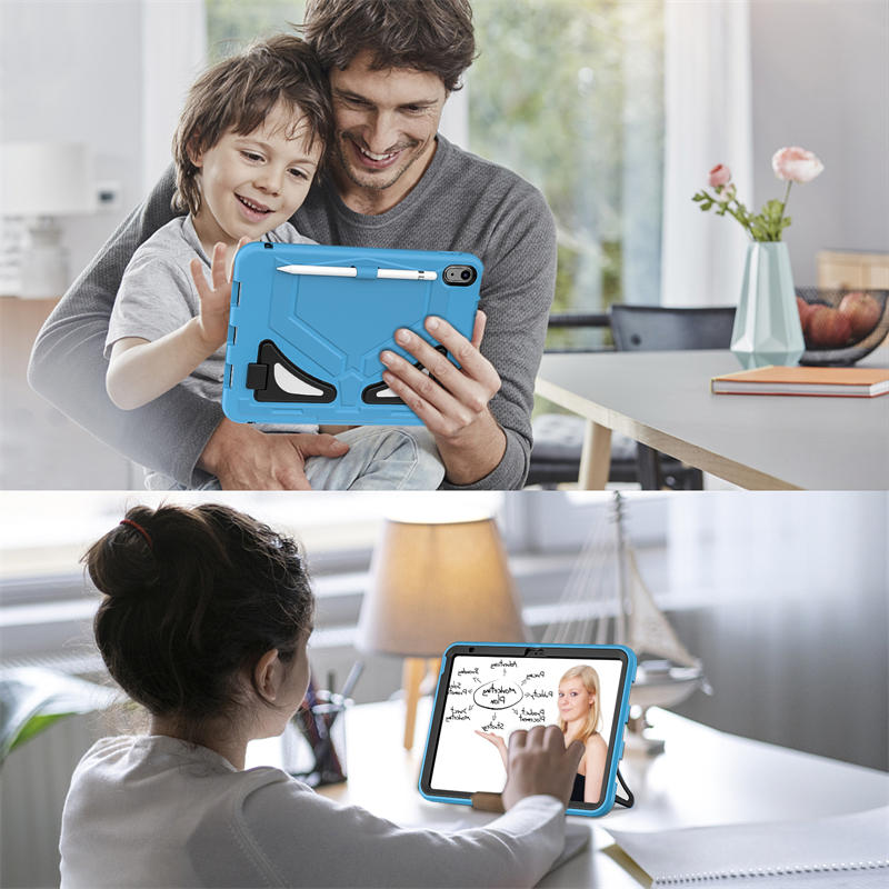 Kids Case Heavy Duty Shockproof with Kickstand for iPad 10th 2022-LightBlue