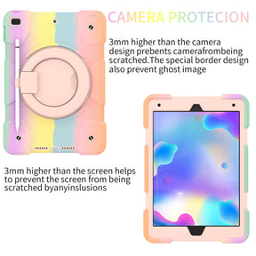 iPad Case For iPad 10.2 with 360¡ãSwivel Stand-Colorful Rose Gold