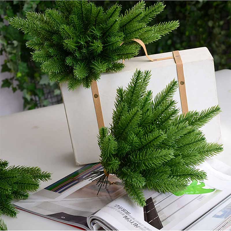 30Pcs 10.24x3.94 Inches Artificial Pine Branches Green Leaves Needle Garland