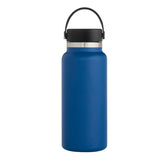 Stainless Steel Thermos Cup Wide Mouth Water Bottle for Outdoor Travel-Blue