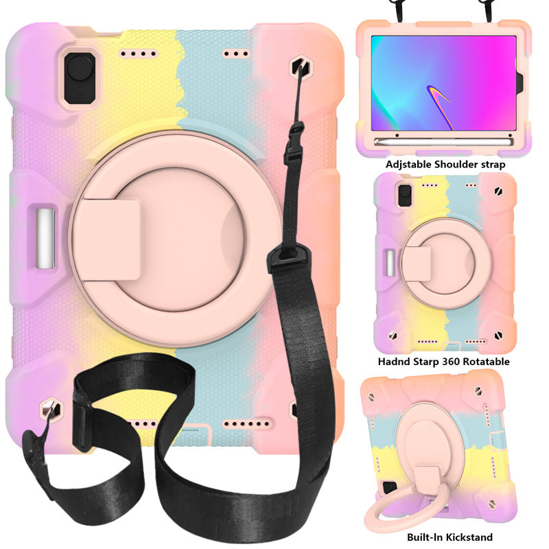 iPad Case For iPad Mini 6 with 360¡ãSwivel Stand-Colorful Rose Gold