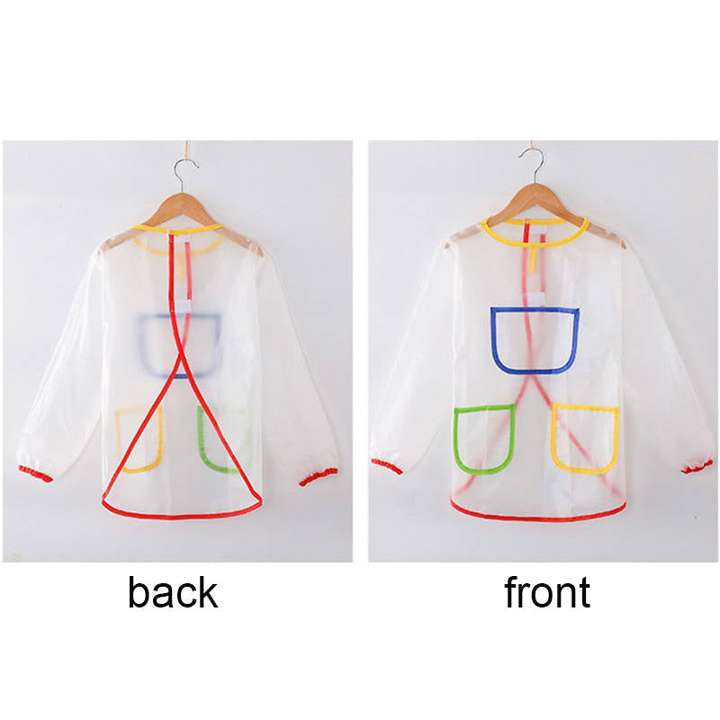 Children Art Aprons Long Sleeve Painting Smocks with 3 Pockets