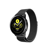 Metal Mesh Watch Bands With Steel Magnetic Absorption Loop For Samsung Galaxy Watch 42/46mm Gear S3 Frontier/Classic(Black)
