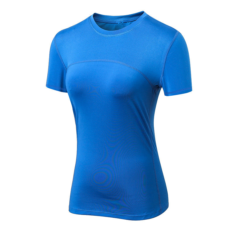 Adore Women Workout Tops Tight Breathable T-Shirt Short Sleeve Perspiration Quick Drying Tank Tops 2023-Blue