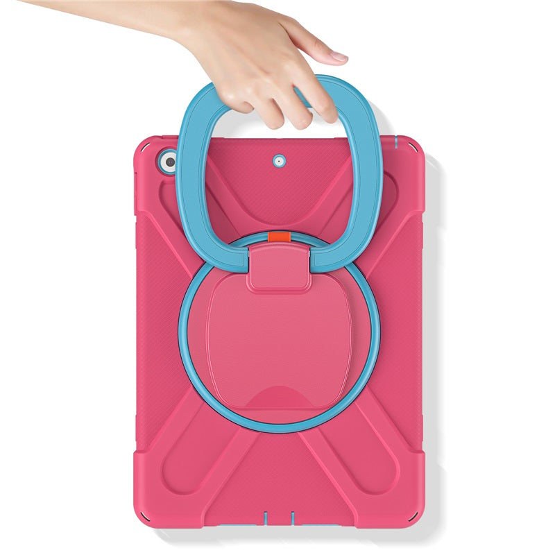 B-OnePiece iPad Case+Neck Strap For iPad Mini 1/2/3/4/5/6-Rose&Blue