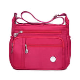 Women Shoulder Handbag Roomy Multiple Pockets Fashion Crossbody Purse-Pink