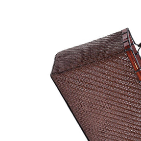 Retro Womens Bamboo Handbag Handmade Large Tote Bag Wicker Basket Bag-Brown