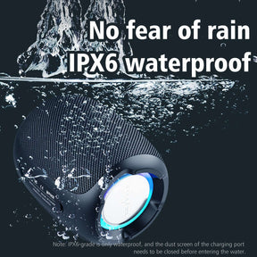 Wireless Bluetooth Speaker Subwoofer Big Volume IPX7 Waterproof Portable for Outdoor-Black