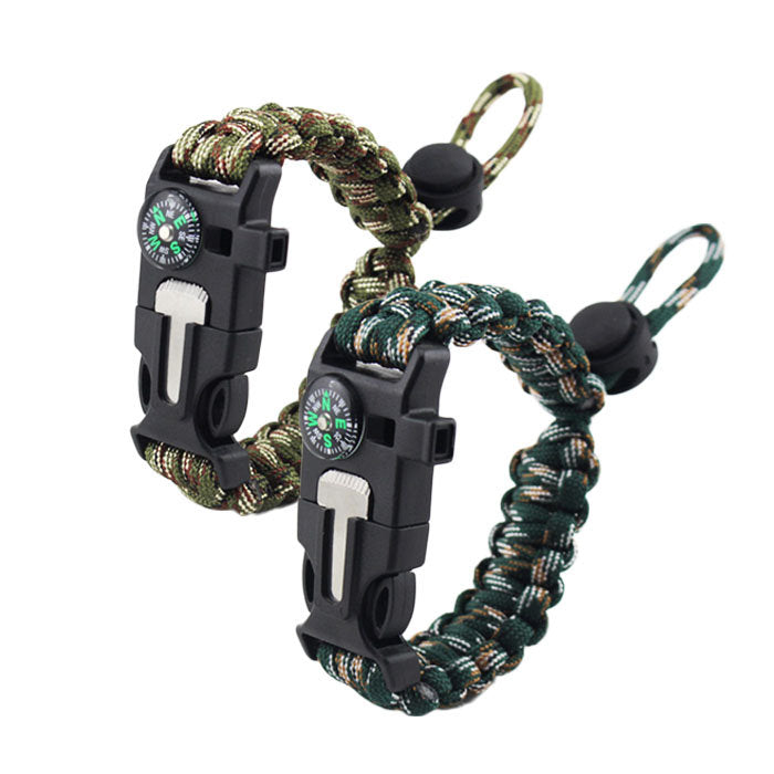 2Packs Hiking Gear Traveling Camping Gear Kit Bracelet Adjustable-C