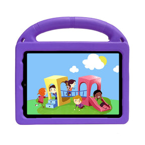 Wheel iPad Case For iPad Mini 6 Shockproof Stand Cover With Handle Stand-Purple