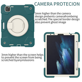 iPad Case For iPad Air 5 with 360¡ãSwivel Stand-Blackish Green