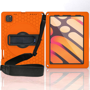 iPad Case With Handle Stand Shoulder Strap for iPad Pro 2018/2020 11 inch-OrangeBlack