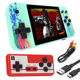 3.5inch Screen Retro Handheld Game Console 800 Classic FC Games Support to TV Output-Two Players-Green