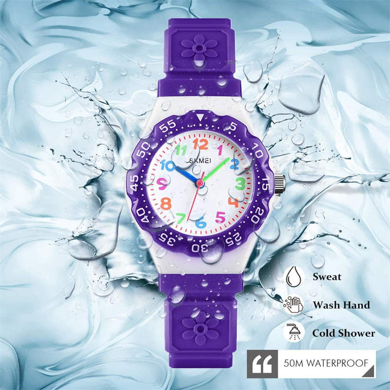 Girls Waterproof Quartz Watch Fashion Watch-Purple