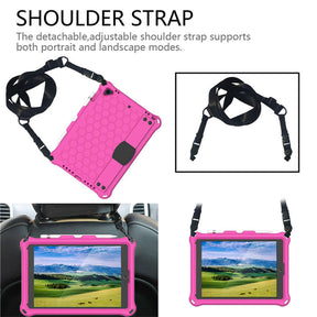 Hive iPad Case For iPad 5/6/Pro 9.7/iPad9.7 Durable Stand Cover With Shoulder Strap-RoseBlack
