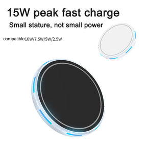 LED Magsafe Magnetic 15W Wireless Charger for Apple 12 Series-Black