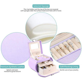 Princess Style Jewelry Box Multi-layer Large Capacity Fabulous Girls Gift-Taro Purple