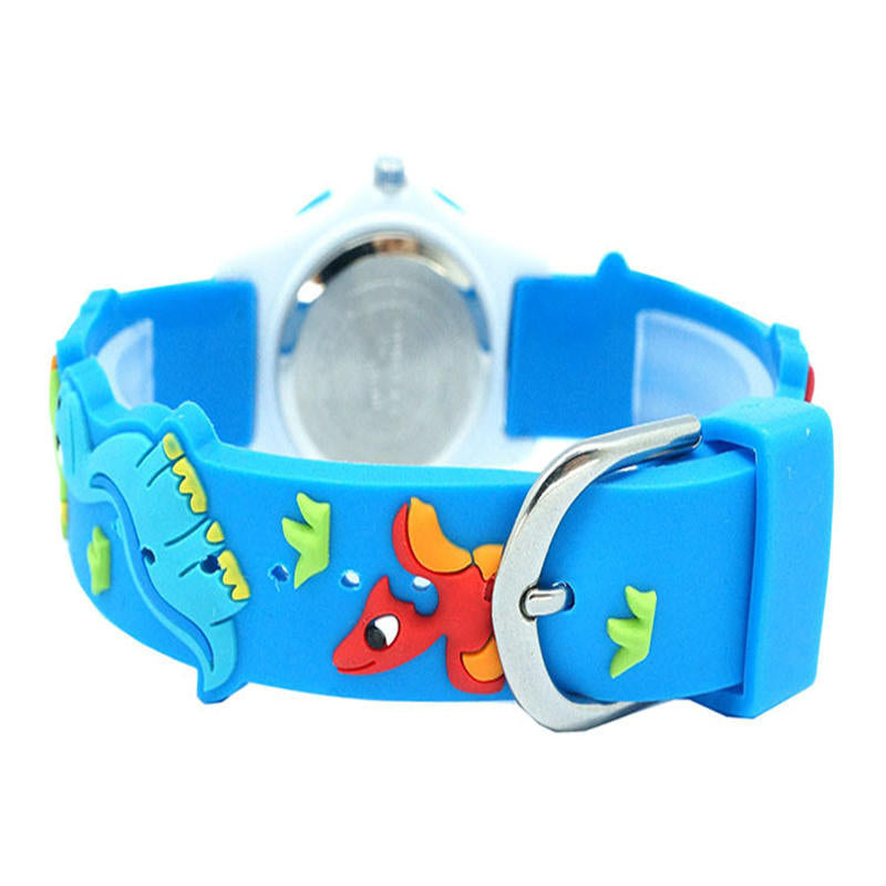 Kids Watch 3D Cute Dinosaur Waterproof Watchess-Blue