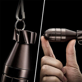 Waterproof Container Keychain Pill Holder With Emergency Glass Breaker