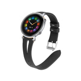 Leather Bands WIth Breathable Hole For Samsung S3/Galaxy Watch 46mm(Black)