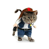 Pet Halloween Costumes for Dog Cat Funny Cowboy Jacket Suit