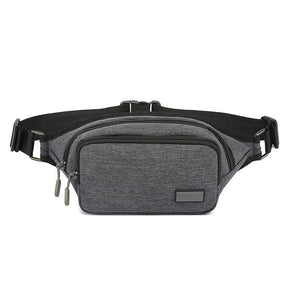 Casual Zipper Crossbody Fanny Pack For Traveling Running-Gray