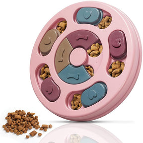 Dog Puzzle Feeder Toys for IQ Training Mental Enrichment-Pink