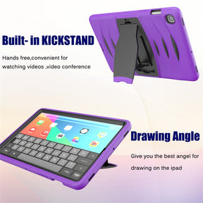 Shock Wave Kickstand Case Anti-Fall Protection For Samsung Tab S5E 10.5 T720/T725(2019)-Purple