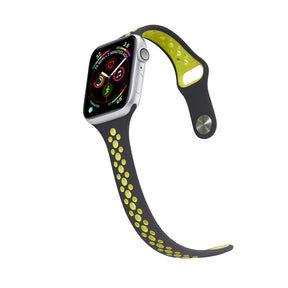 Nike Silicone Sport Breathable Watch For Apple iWatch Series-Black Green