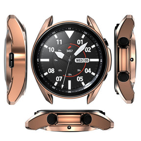 TPU Plated Slim Frame Cover For Galaxy Watch 3 41MM/45MM-Rose Gold